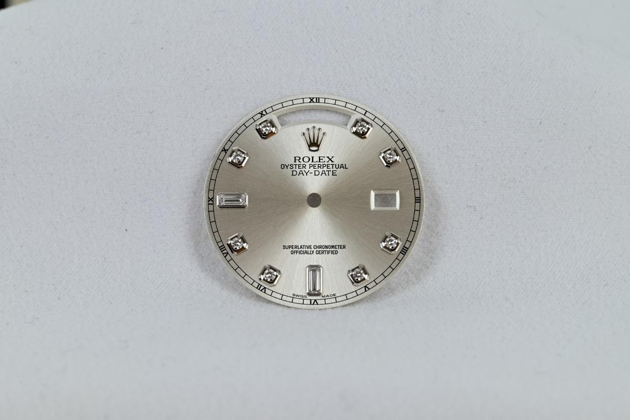 Rolex Factory Diamond Baguette Day-Date Watch Dial for White Gold 118209 Etc