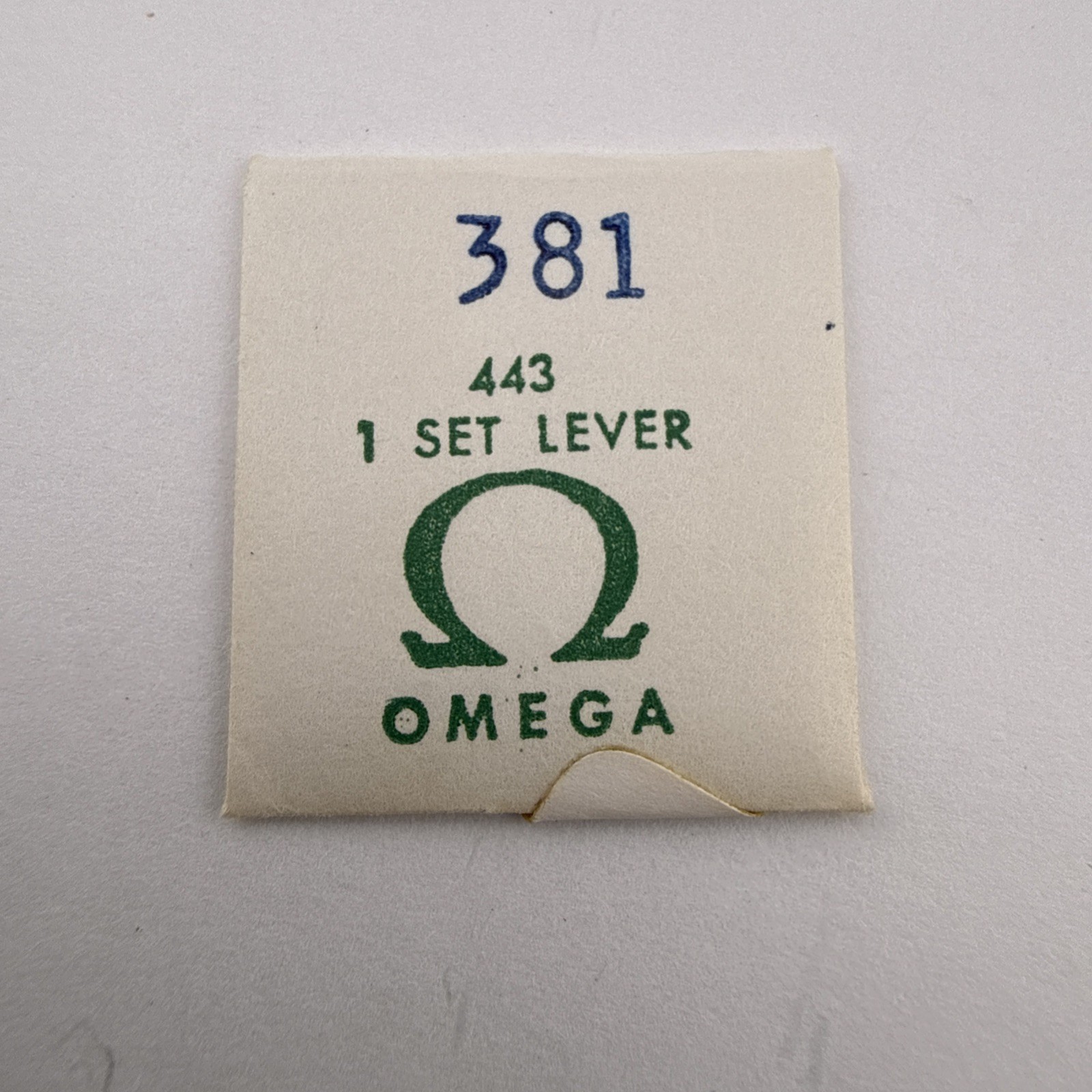 Omega 381 443 Setting Lever (1) Part NOS New Old Stock
