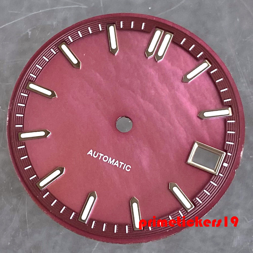 29mm Mother of Pearl MOP Automatic Watch Dial Face Date Luminous Fit NH35 Movt