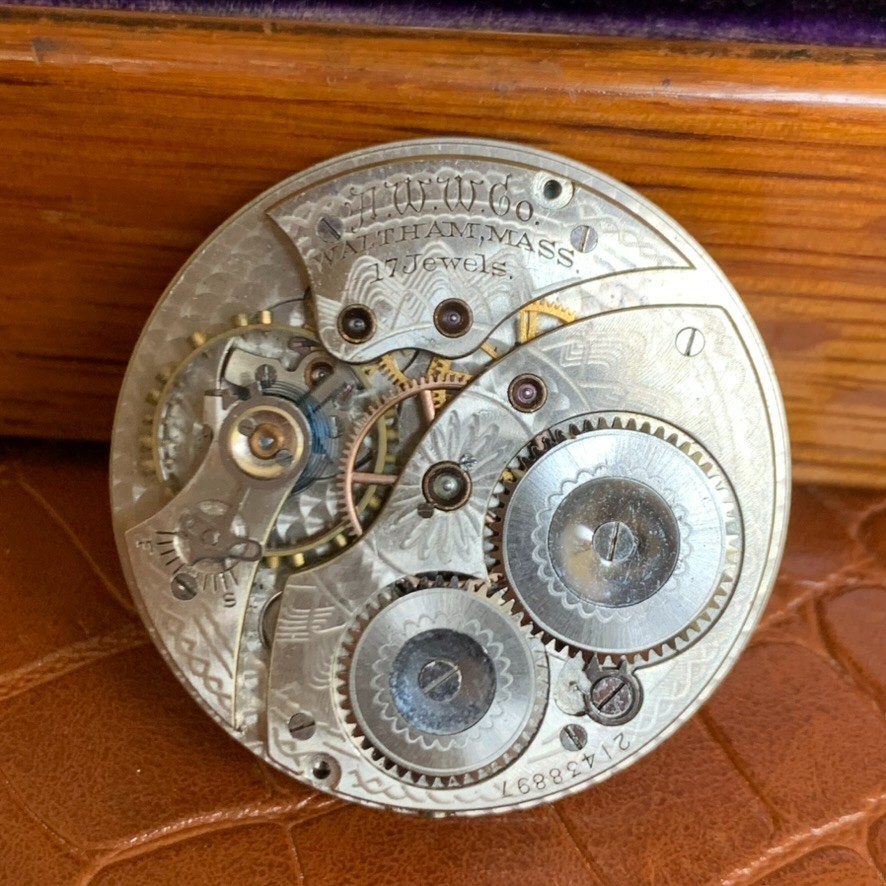 1917 Waltham Grade: No. 225 12S 17 Jewels Open Face Pocket Watch Movement Runs