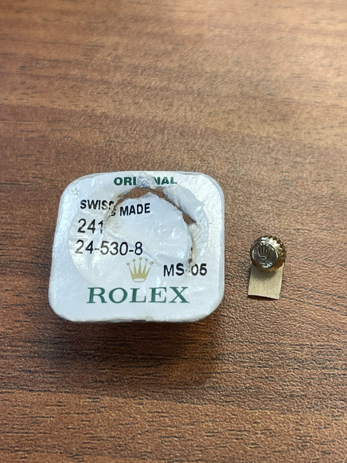 (Scratched) ORIGINAL ROLEX GOLD CROWN 241 24-530-8
