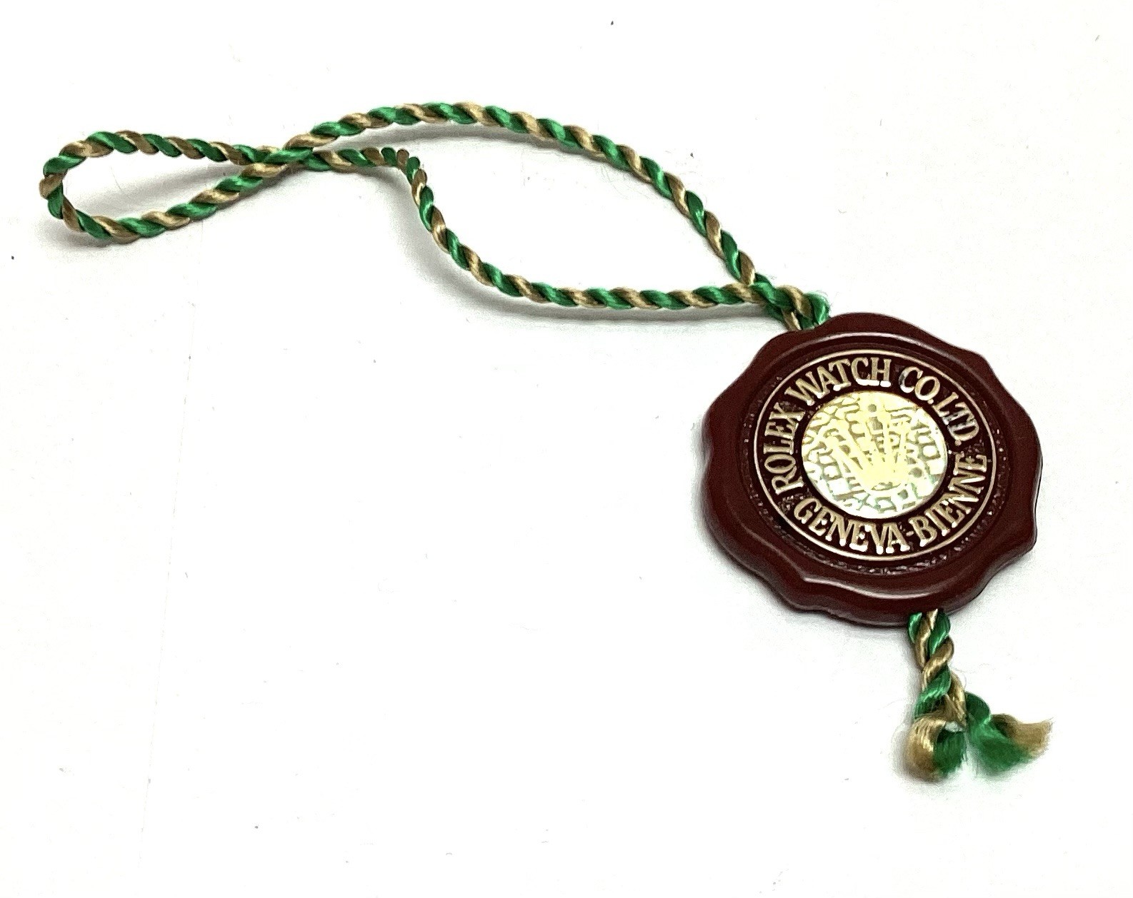 AUTHENTIC ROLEX SINGLE CROWN HOLOGRAM HANG TAG RED 1989 – 2000