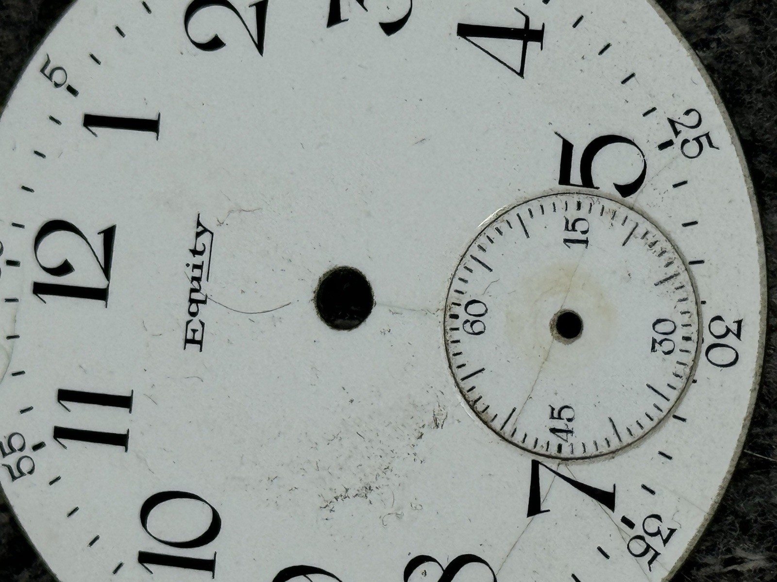 American Waltham Watch Co Dial 16s Equity Private Label 12hr Arabic Numerals