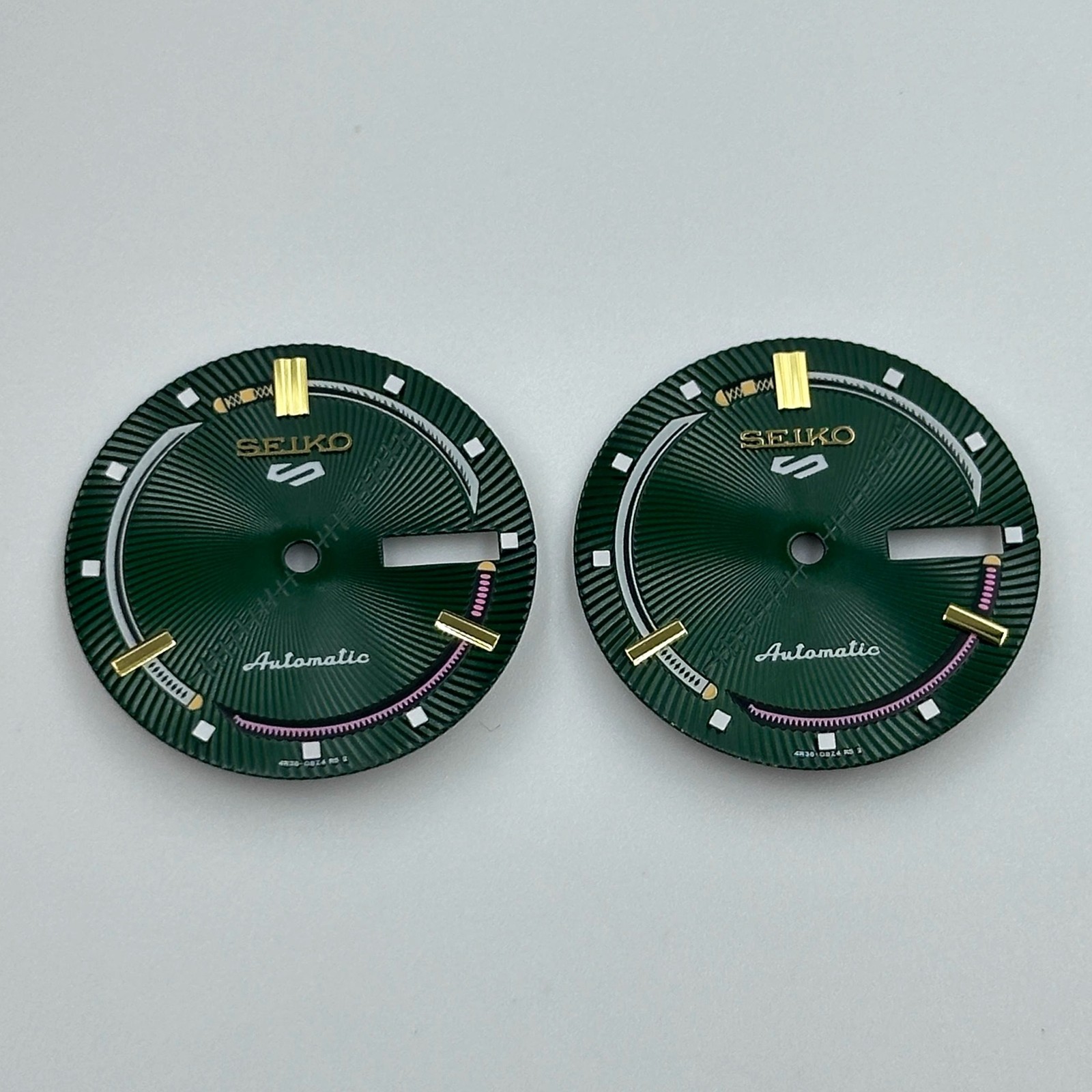 28.6mm Green Lume Watch Dial Dual Calendar for Nh36 Movement Accessories