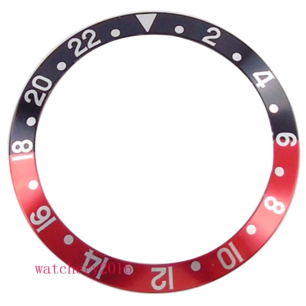38mm black blue red Aluminum alloy bezel insert for 40mm SUB parnis mens watch
