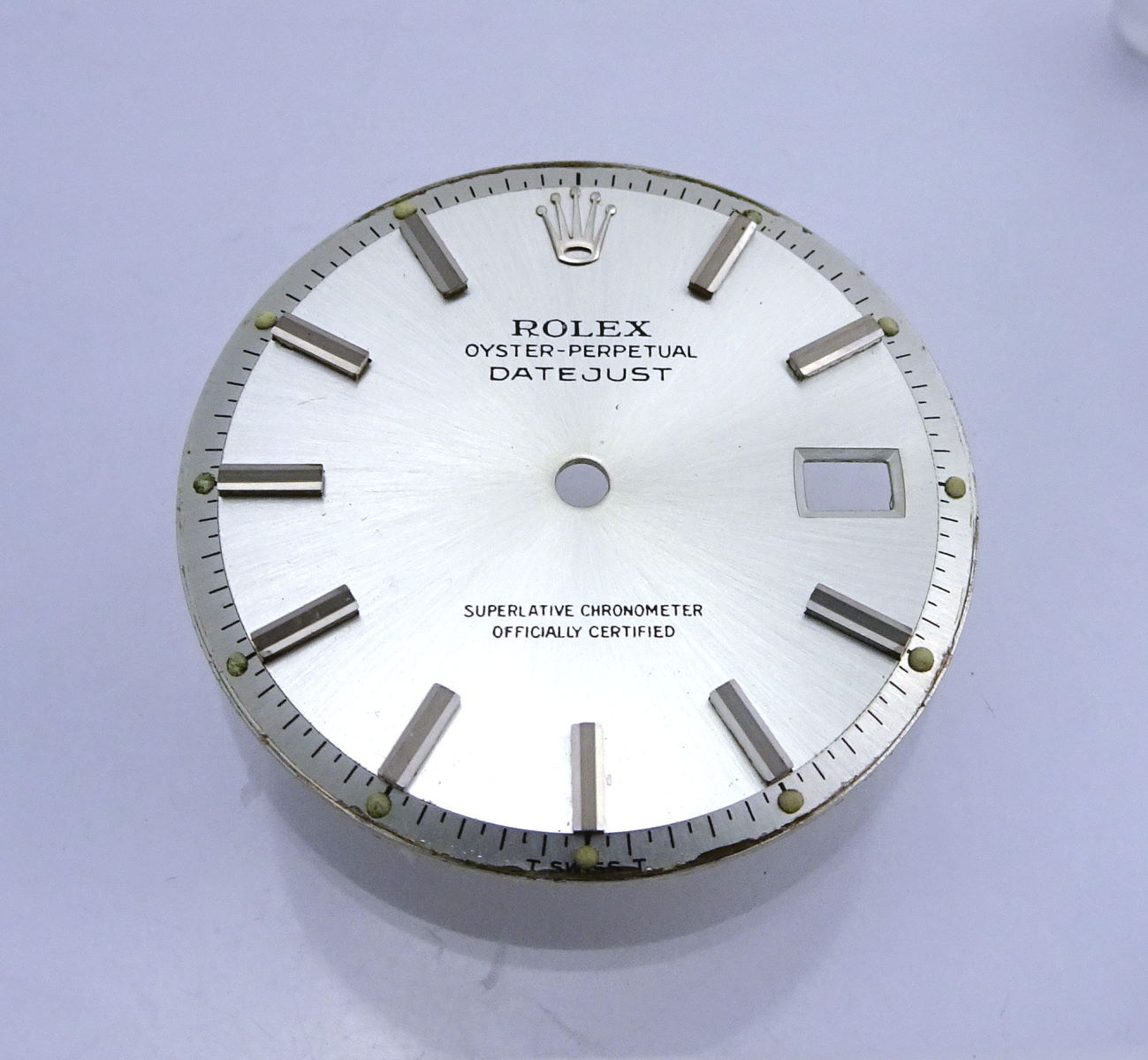 Rare Rolex Datejust Gray Silver Non Quick Watch Dial Part 1600 1601 1603 1570