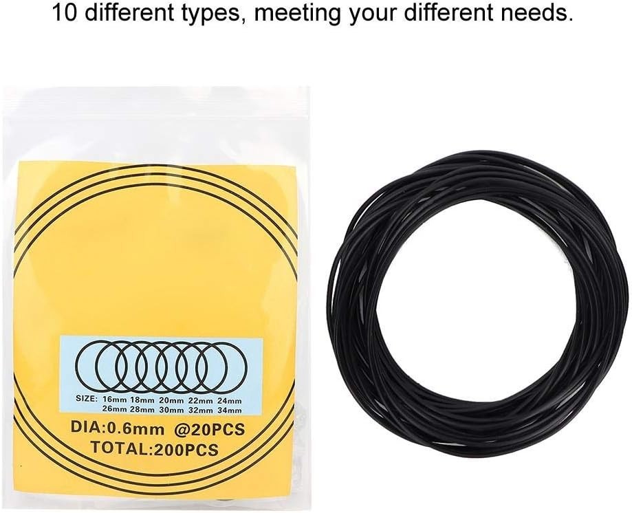 200pcs Rubber Watch Back Cover Seal Gaskets – Water-Resistant Repair Kit