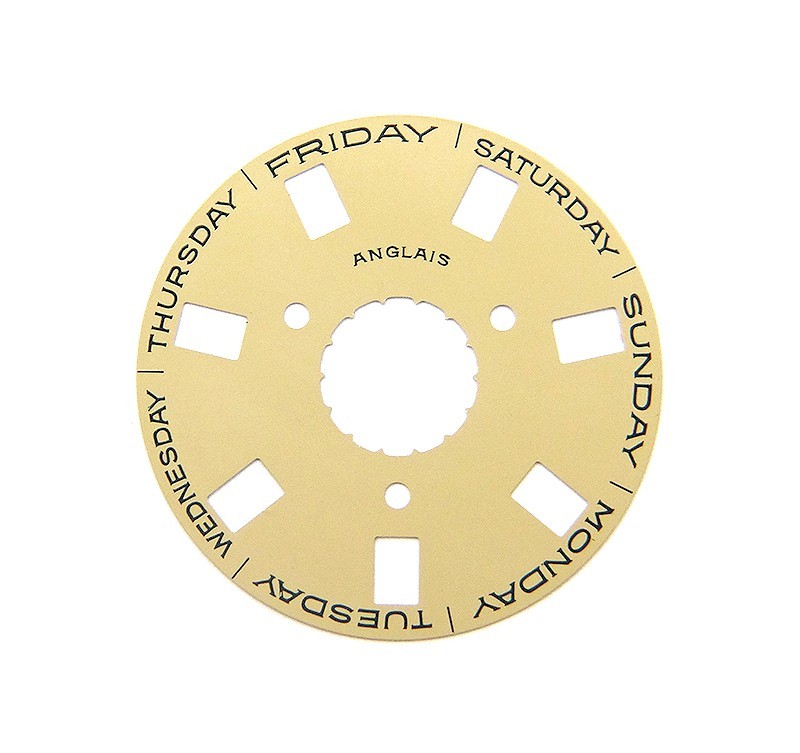 Genuine Rolex 3155 Caliber Beige Day Date Disc for Watch 18208 18296 18308 18238