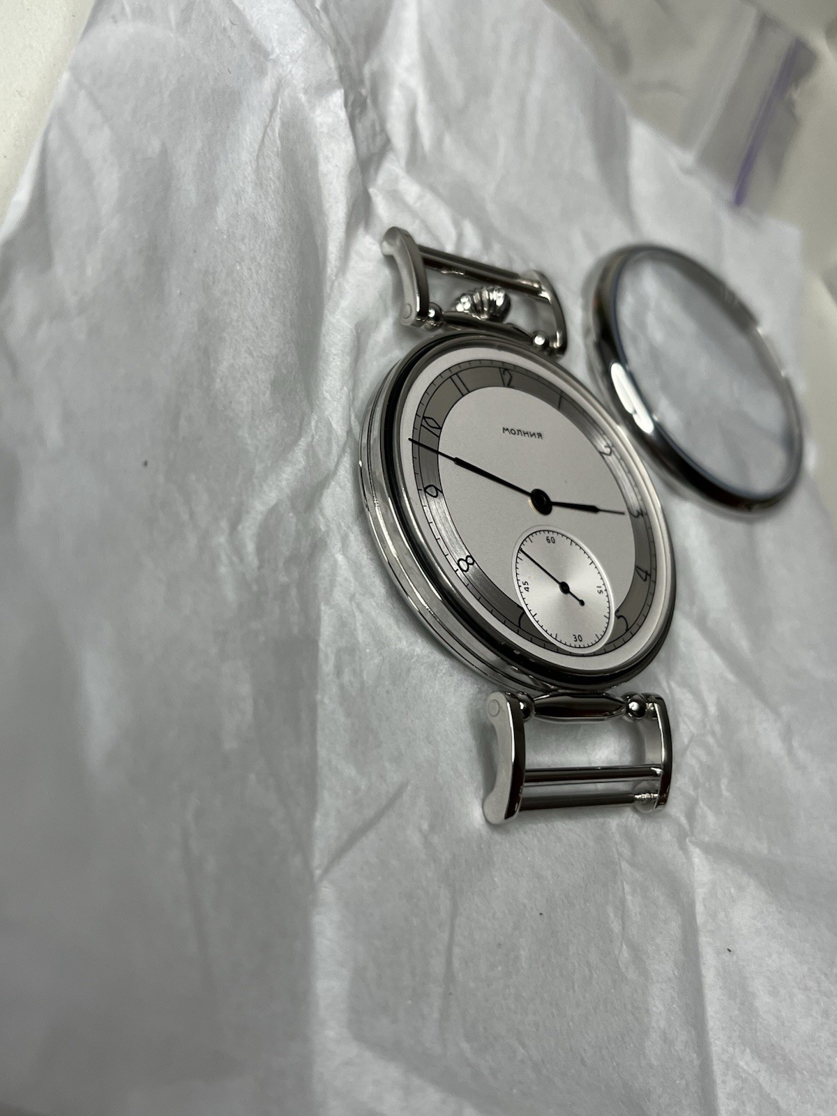 Molnija Marriage Watch Parts Set – Case Dial Hands – No Movement – Aftermarket