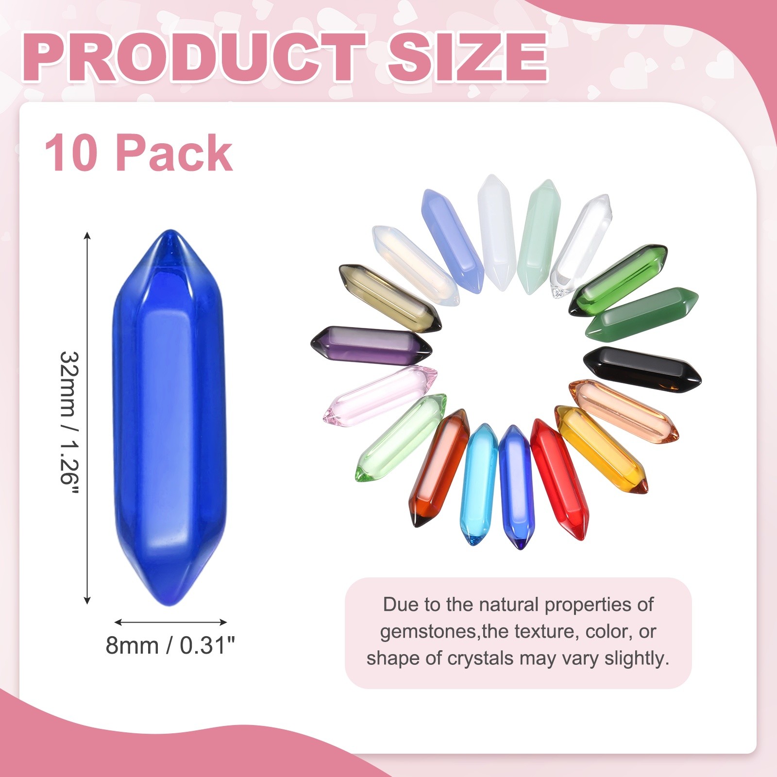 10 Pack Blue Aquamarine Quartz Crystals Polished Crystals Bulk]