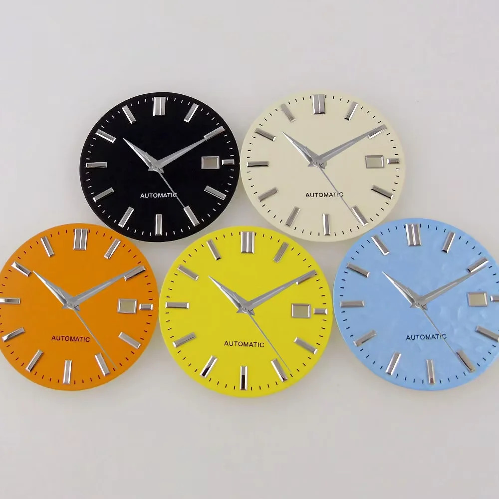 33.5Mm Watch Dial Face for NH35 NH36 NH37 NH38 NH39 Movement Silver Index Steril