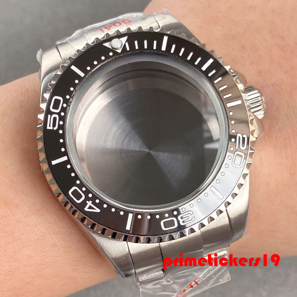 43mm Steel Watch Case Bracelet Sapphire Accessories Fit NH34 NH35 ETA2824 PT5000