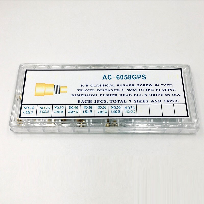 Screw‑In Type Watch Crown Chronograph Button Watch Pusher Accessory AC‑6057SPS