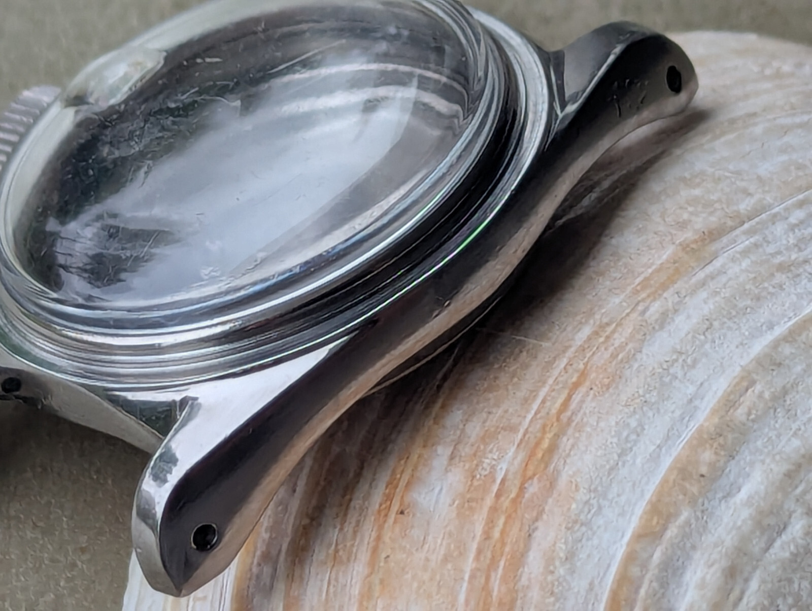 Vintage 1960’s Titus Calypsomatic 7085 ‘Big Crown’ Diver CASE/CROWN/CRYSTAL ONLY