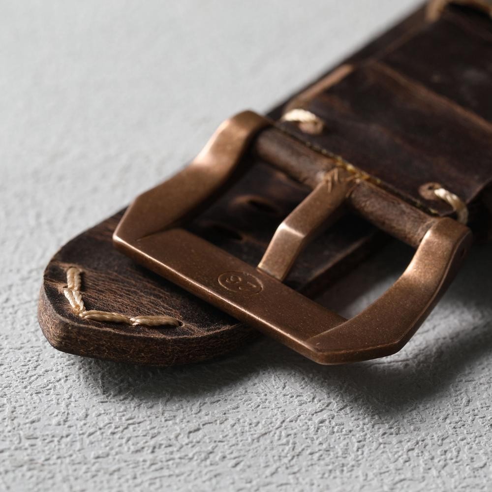CUSN8 Bronze Buckle 20mm 22mm 24mm 26mm Oxidized Pure Copper for Leather Strap