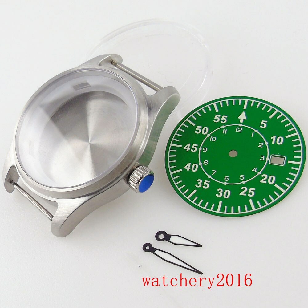 39mm Sapphire Glass Watch Case Dial Hands Fit NH35 Steel or CUSN8 Solid Bronze