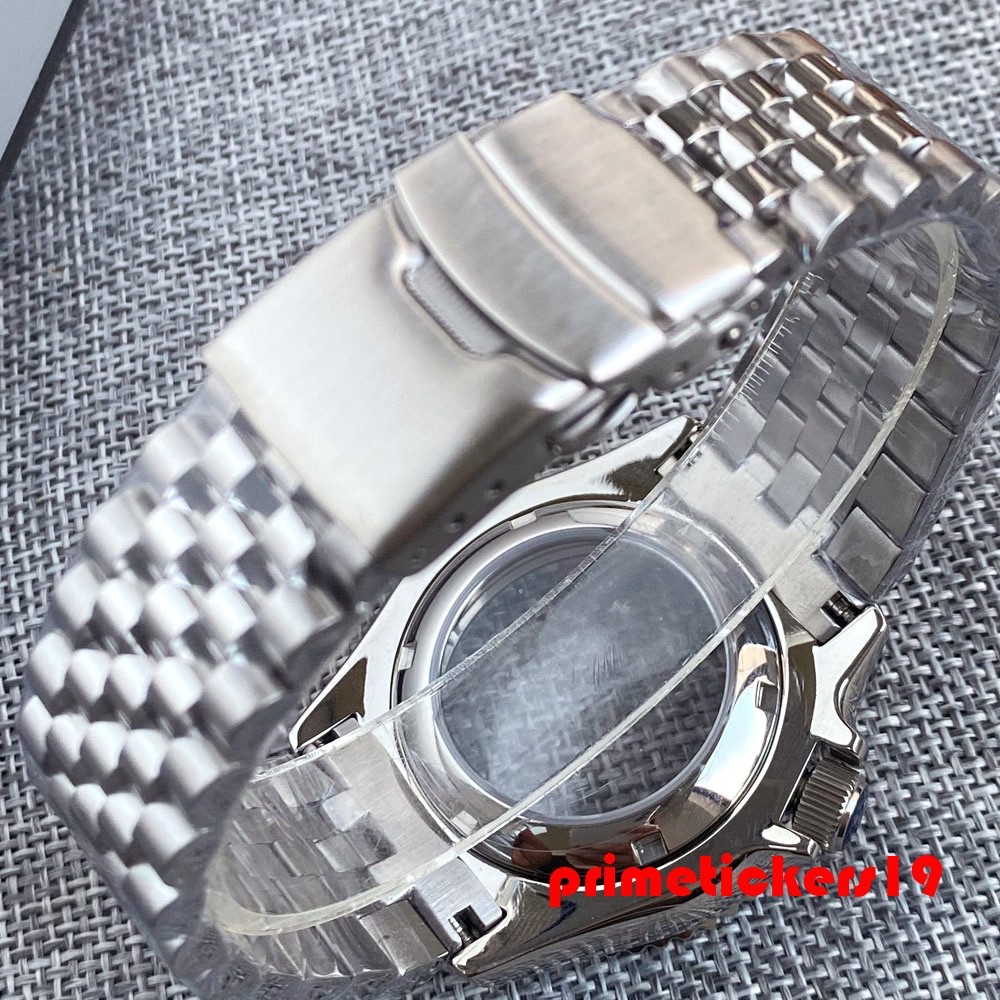 Dive Skx007 Mod 41mm Watch Case+Band Sapphire 3.8 Crown Clear Back Fit NH35 NH36
