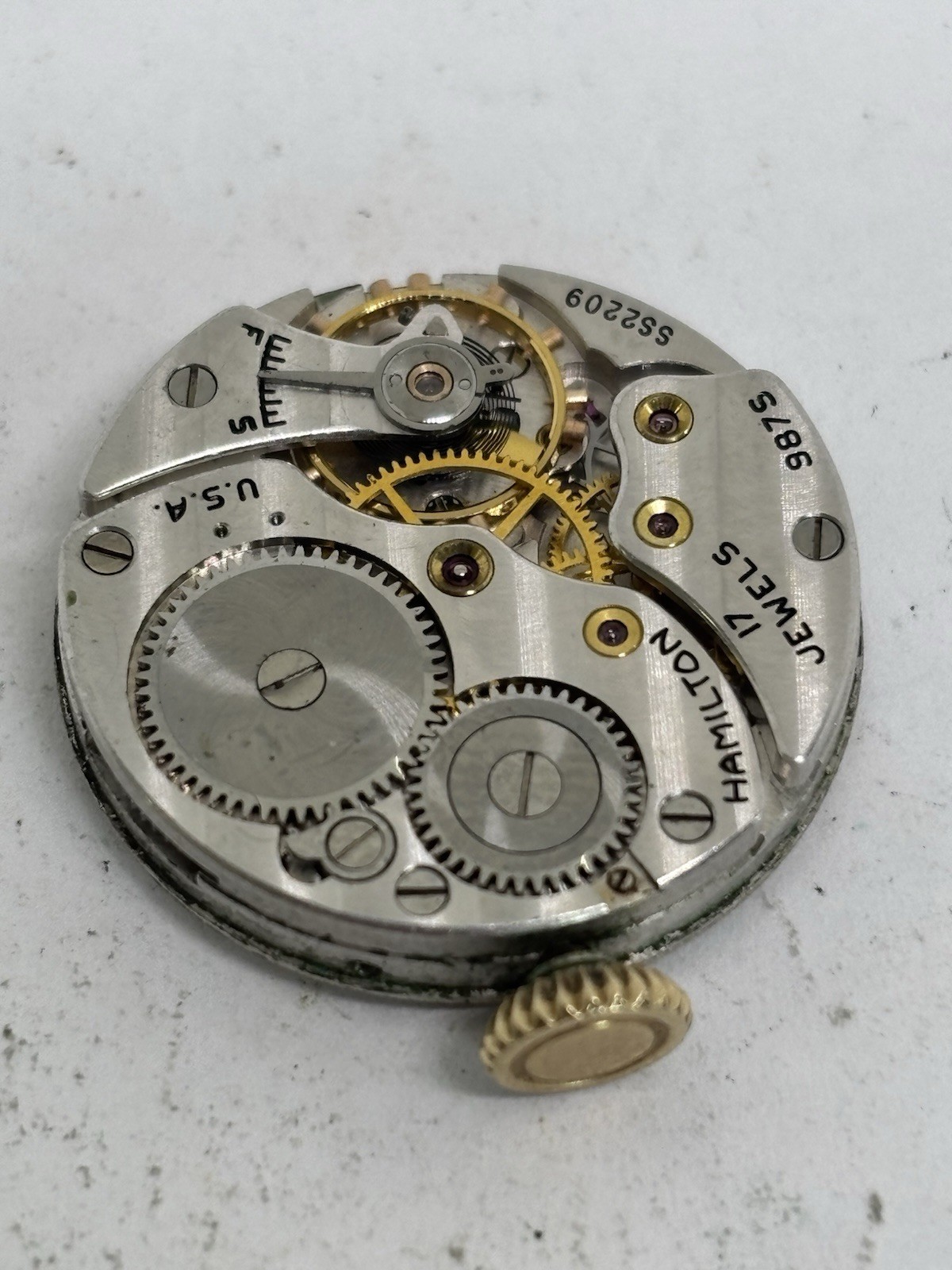 Hamilton 987s 17J Watch Movement *Not Running*