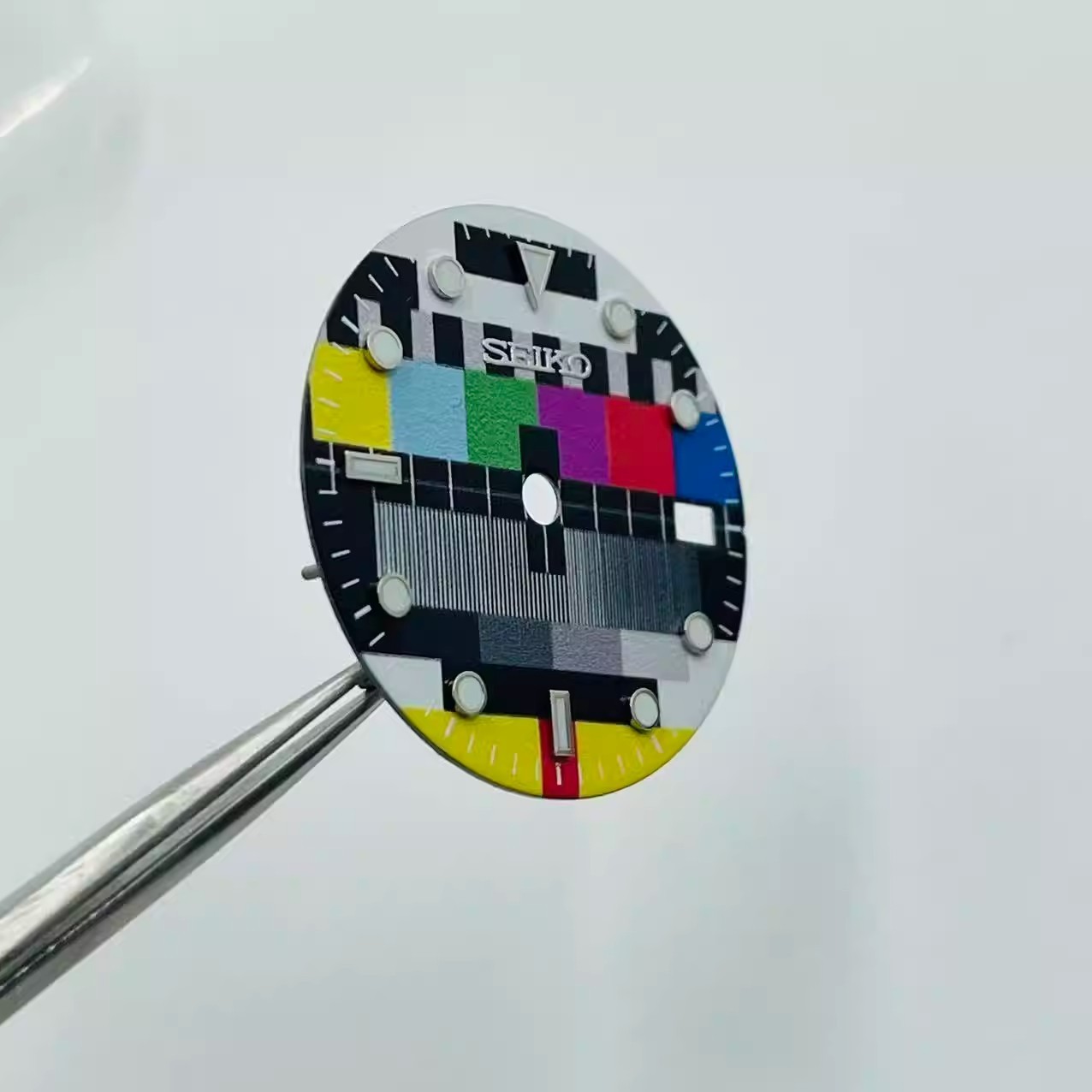 For Seiko 28.5mm Watch Dial Luminous Fit NH35 NH36 Movement TV channel Mod Parts