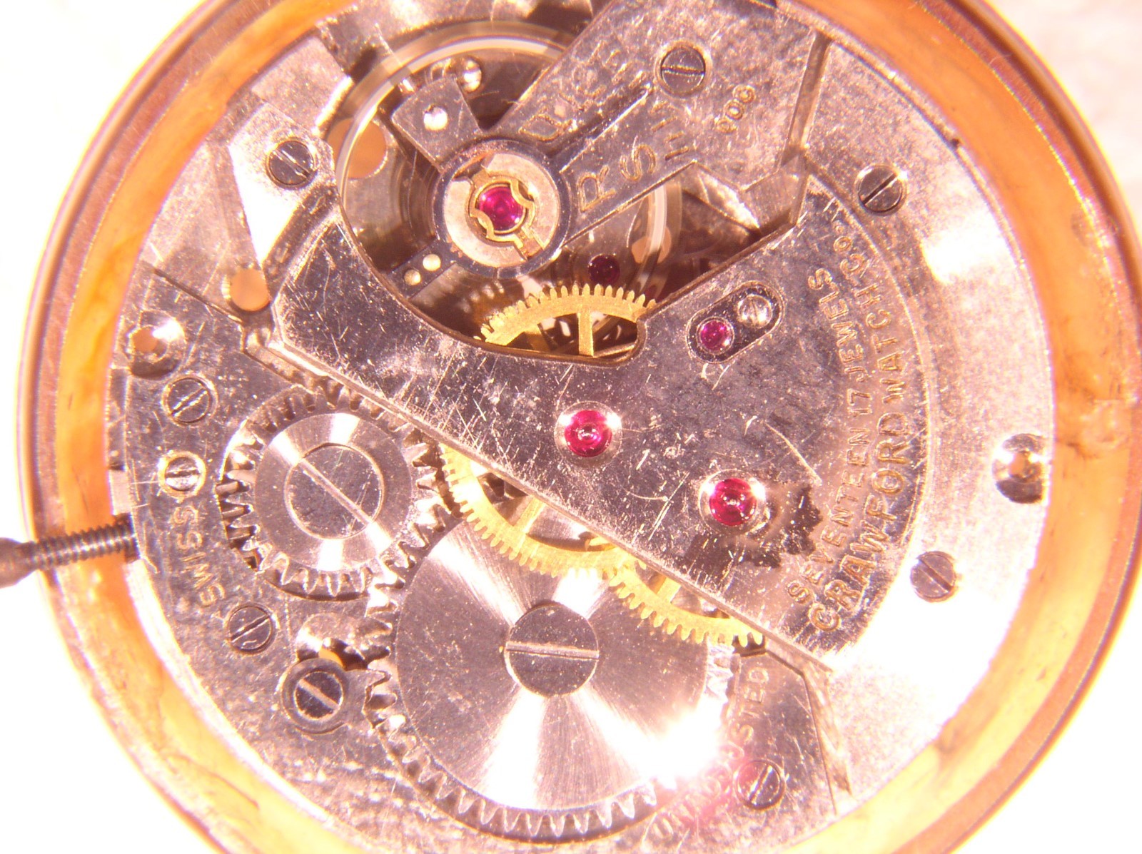 Crawford WWII Military Style Watch Movement Parts or Restoration AS 1194