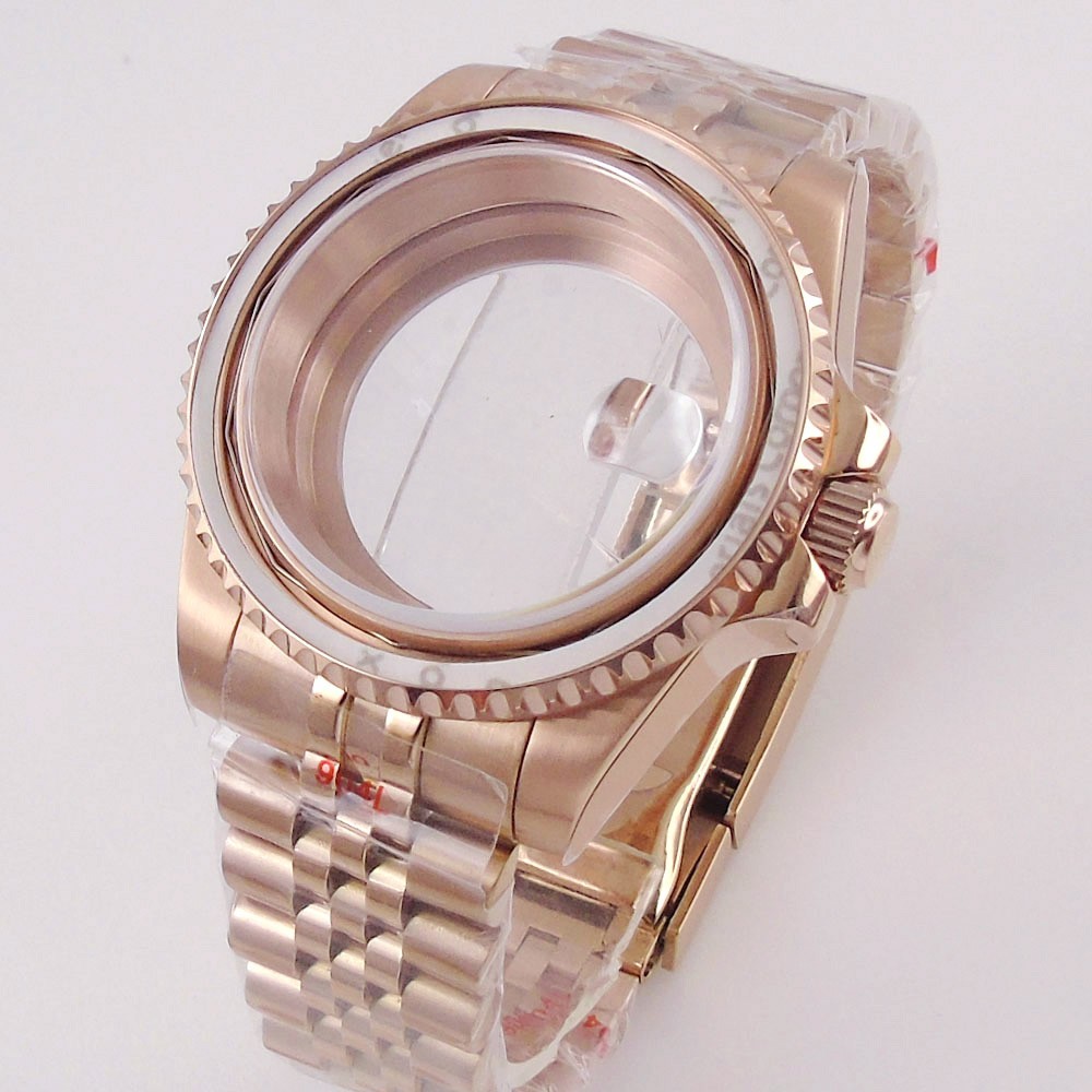 200M Diver Watch Case 40mm Sapphire Fit NH35 NH34 GMT PT5000 Steel Slide Buckle