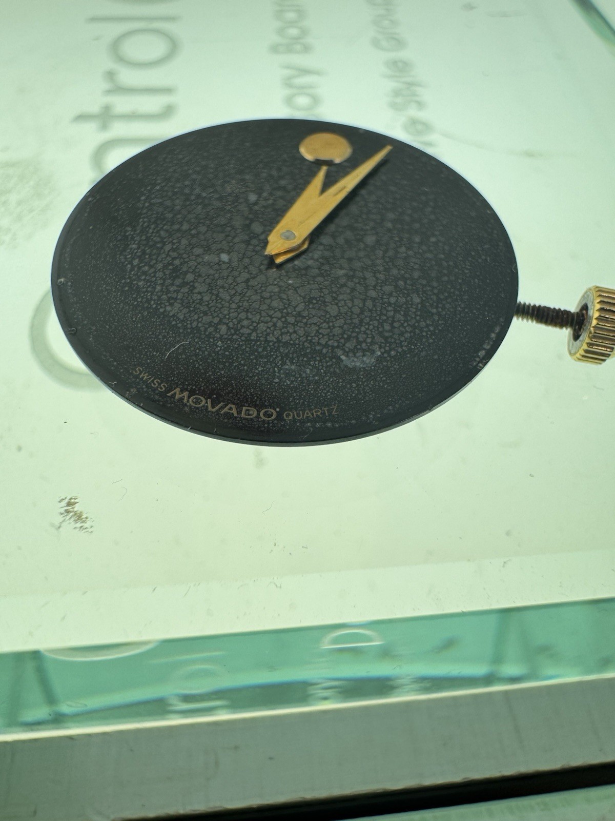 Movado Museum Watch Movement Ref 902.002 With Black Dial Women 21/25 mm SWISS