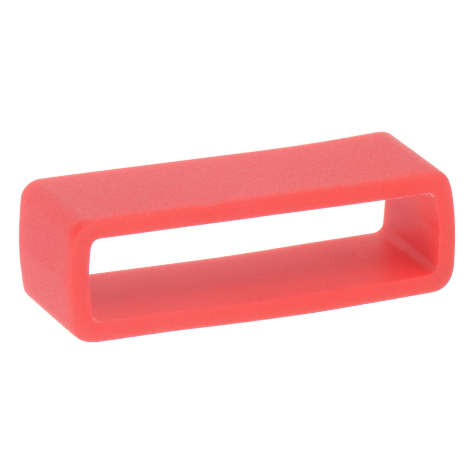 Watch Band Strap Loops Silicone for 28mm Width Watch Band, Red 4 Pcs