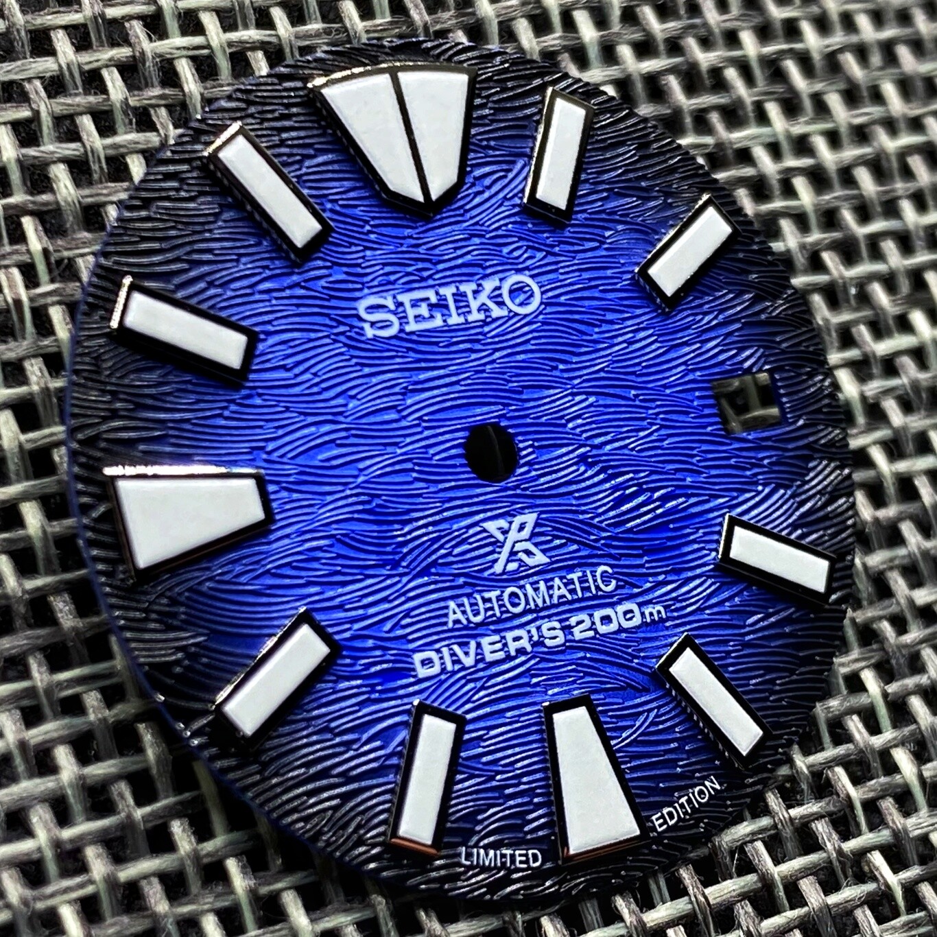 New SAVE THE OCEAN SAMURAI PROSPEX DIAL DATE FOR SEIKO NH35 NH36 SKX007 w/ Ring