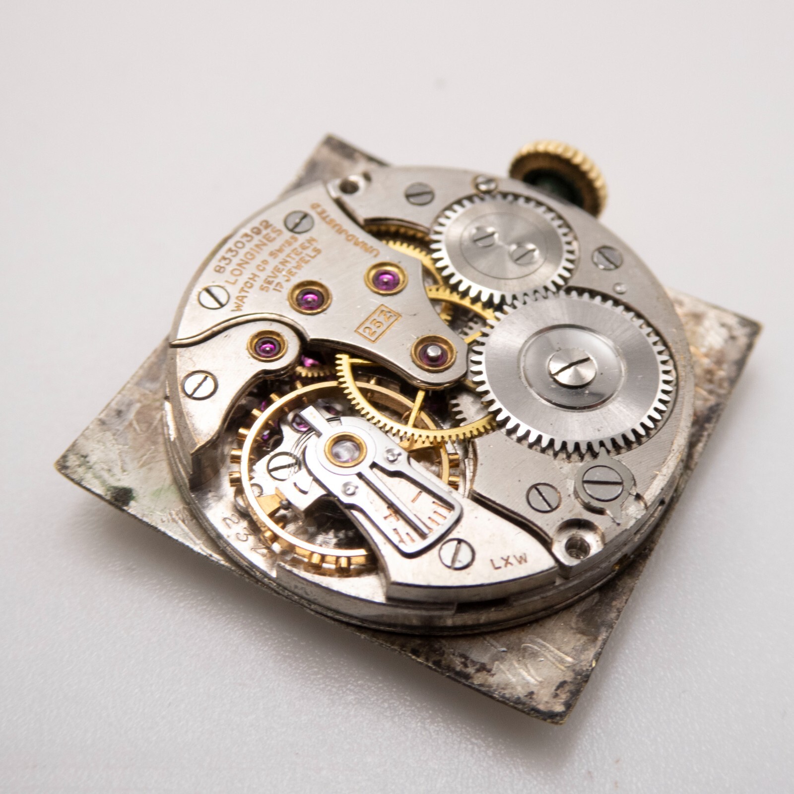 Vintage Longines Caliber 23Z 17-Jewel Wristwatch Movement, Runs