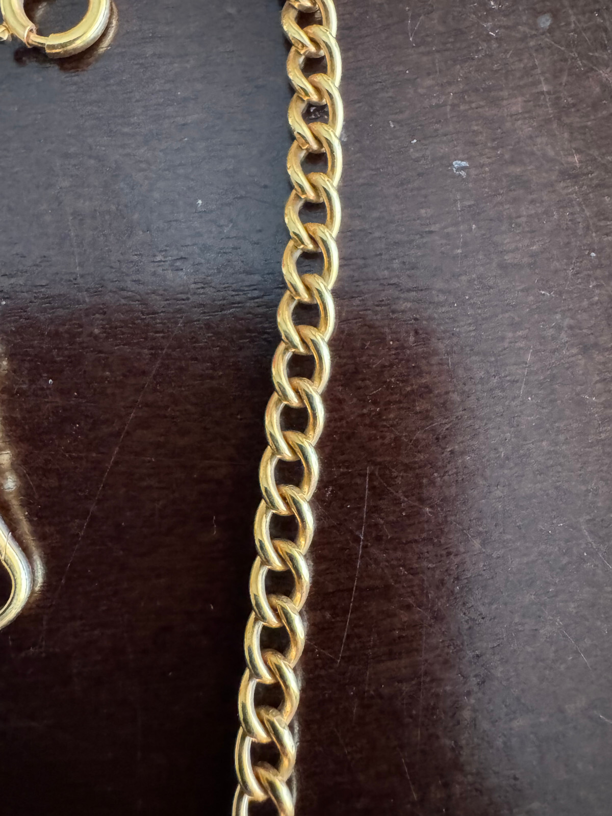 VINTAGE 13 INCH POCKET WATCH CHAIN 1/20TH 12K YELLOW GOLD FILLED , NICE