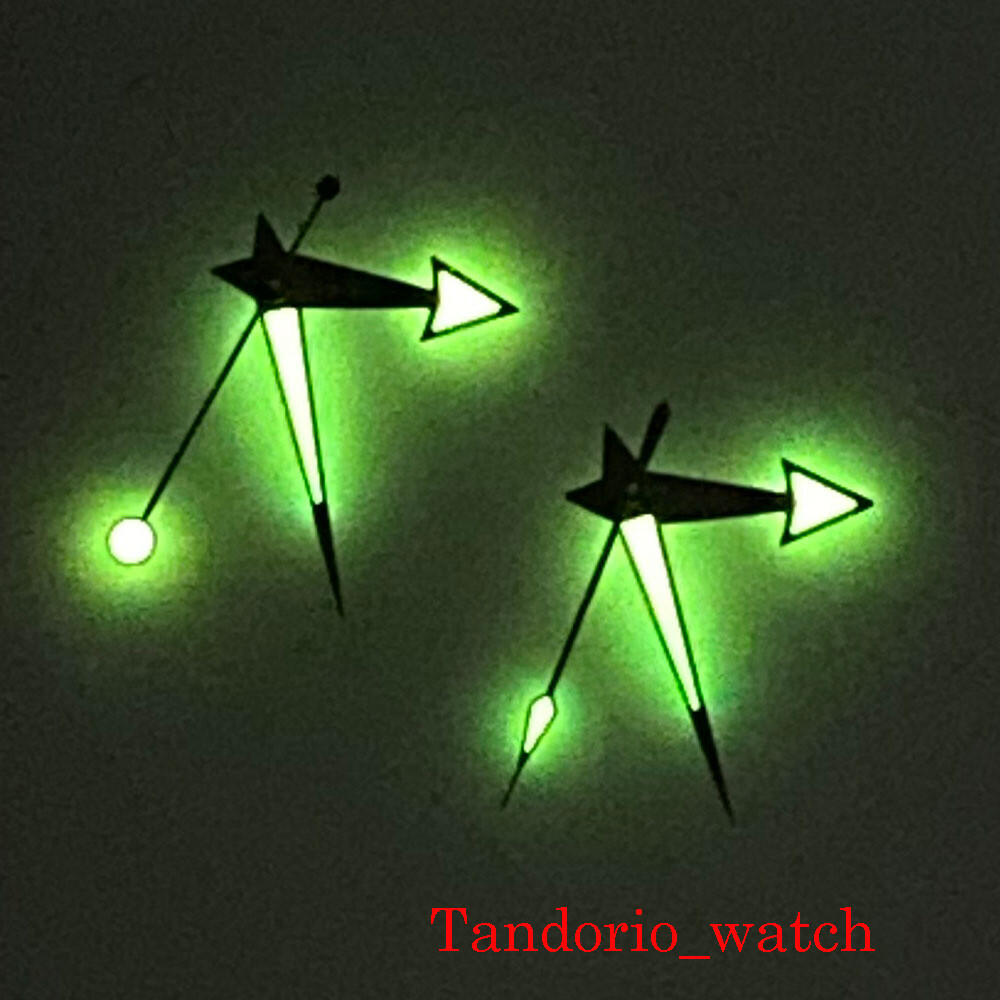 Corgeut Watch Hands Needles Set Parts Green Luminous For NH35A NH36A MIYOTA 8215