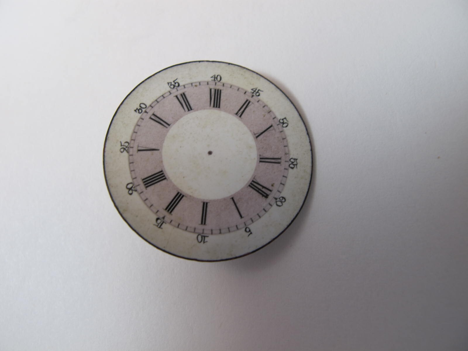 roman numerals fancy violet unfinished no holes watch dial