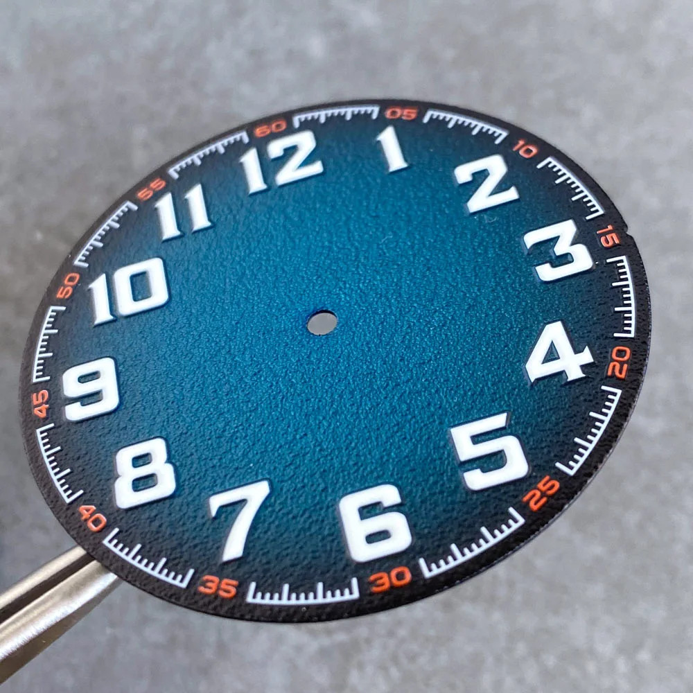 Tandorio 40.5mm Matte Watch Dial Replacement Parts Fit NH35 NH36 ETA2824 PT5000