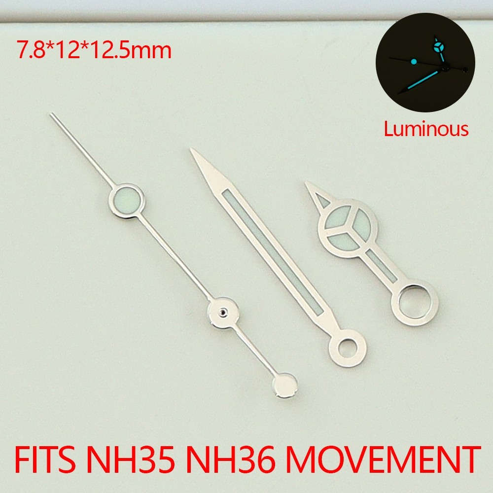 Watch Hands Green Luminous For Diver Modify GMT SUB Mod Seiko NH34 35 NH36 NH38
