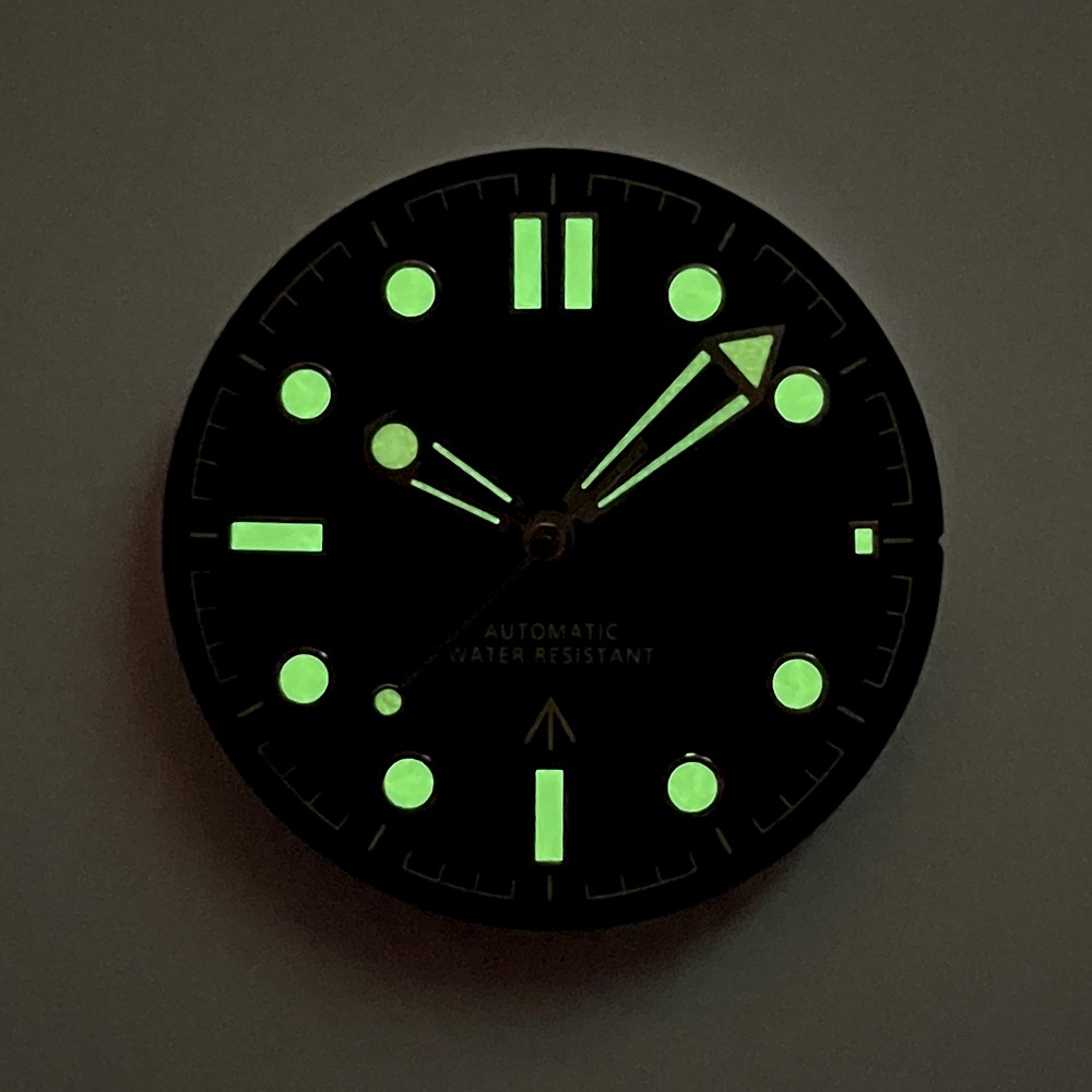 31mm Black Watch Dial and Hands for MIYOTA8215 ETA2824 PT5000 007 NO TIME NTTD
