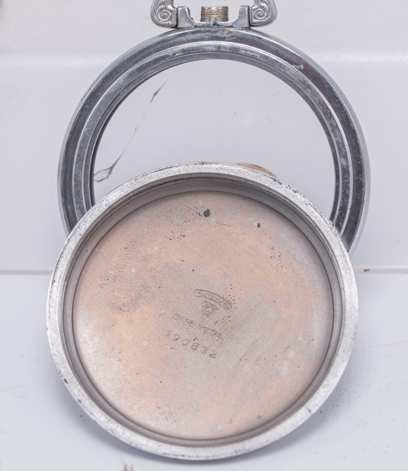 Keystone 18s Pocket Watch Open Face Lever Set Case 55.17mm