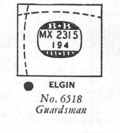 ELGIN : GUARDSMAN & 6518 – Rectangle 23.1mm x 19.4mm