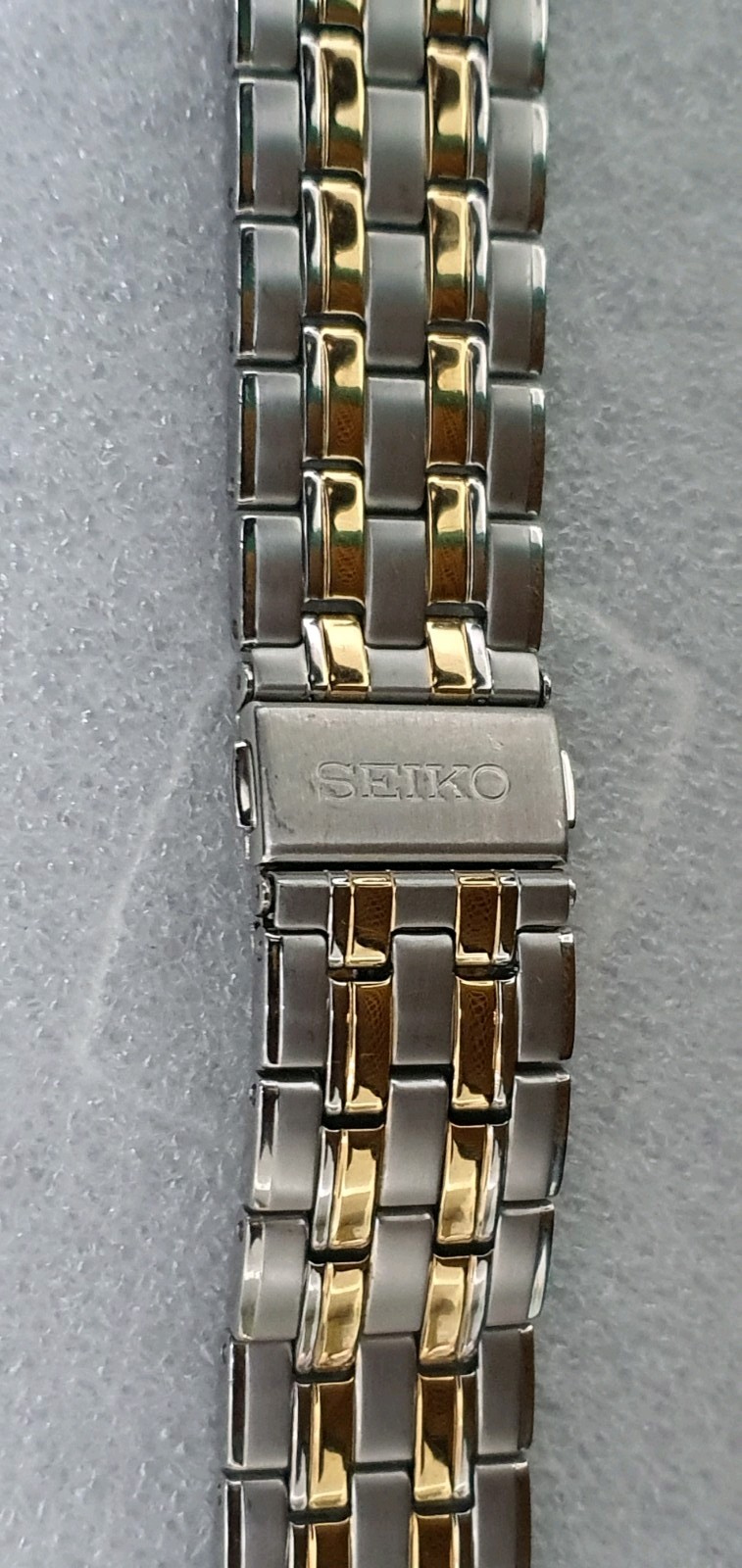 Seiko Two Tone Bracelet Strap For 5M62-0CJ0 Kinetic Watch Stainless Steel