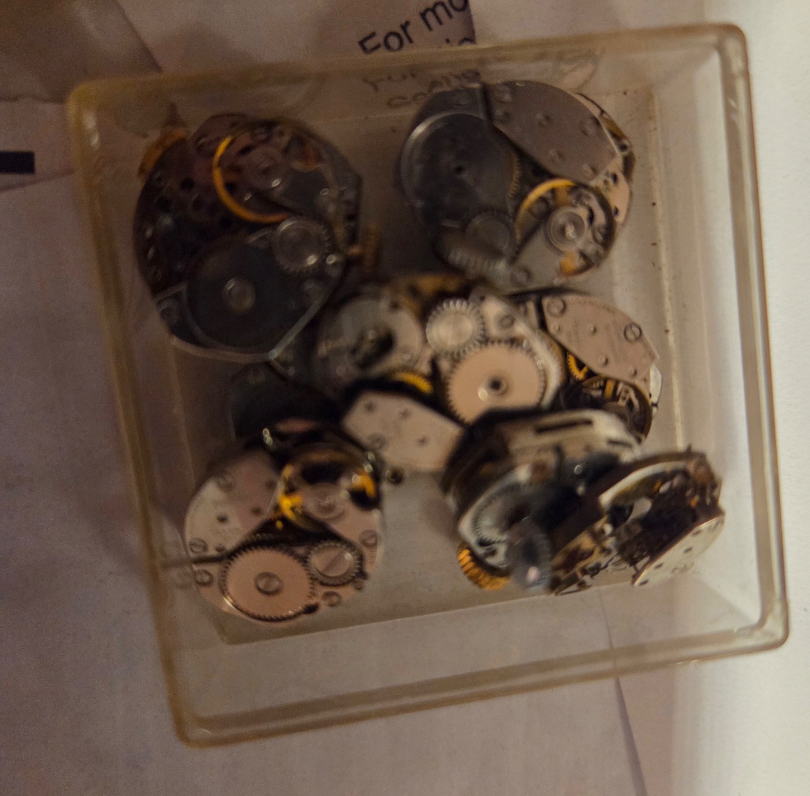 BFG 927 Swiss ladies mechanical movements and parts. 20 + movements. 1960’s.