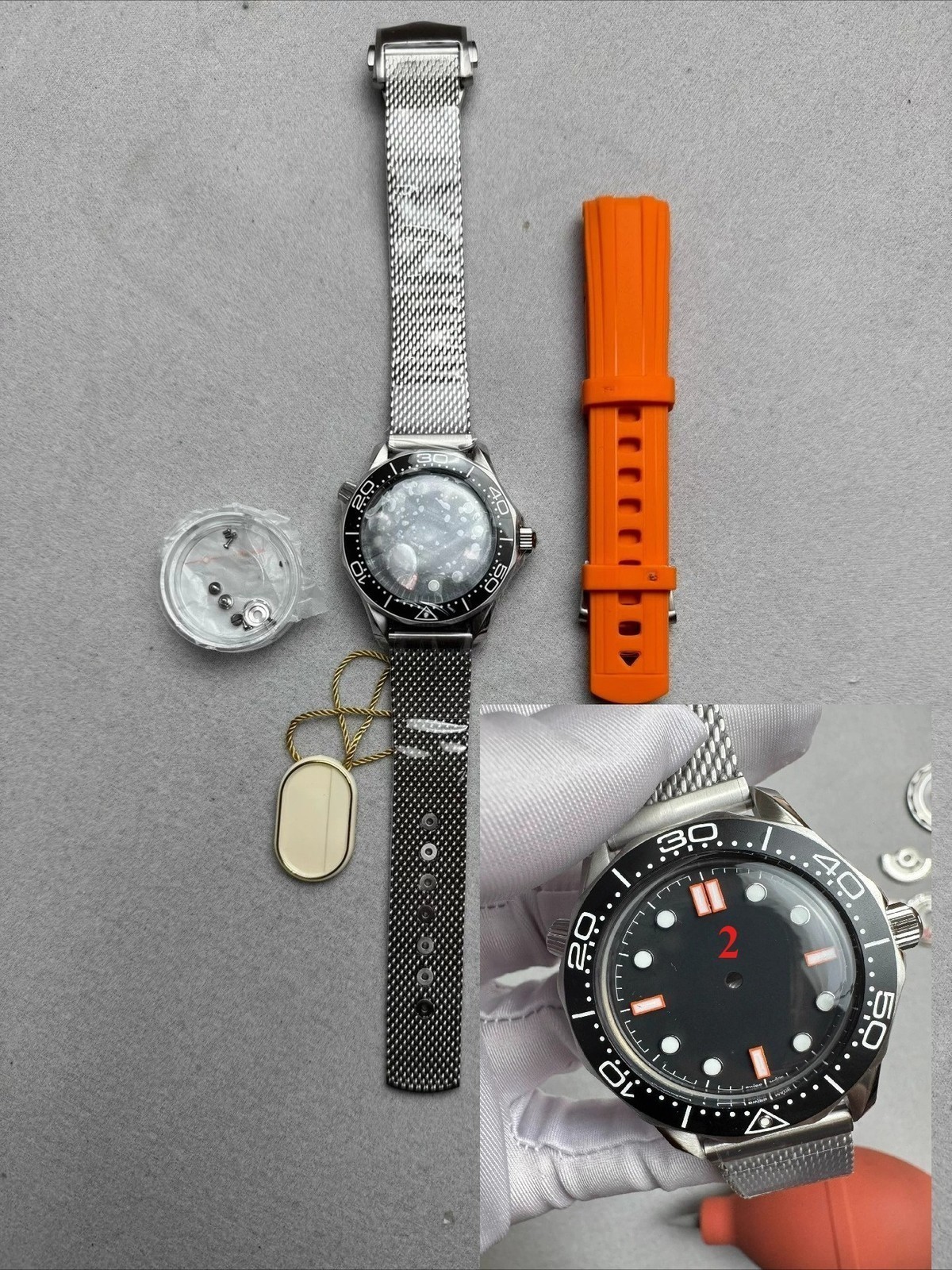 42mm Stainless Steel Watch Case With Band Kit for OMEGA Seamaster Diver 300 2824