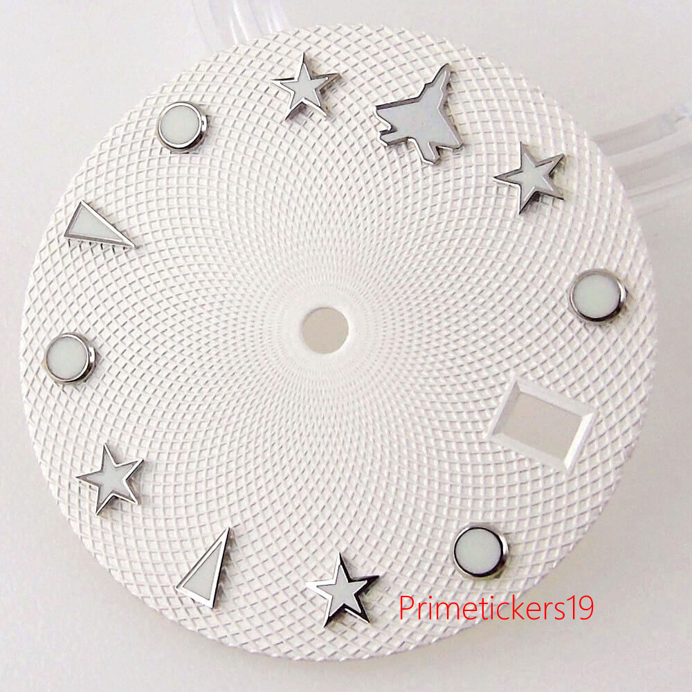 29mm Blue/Green/Grey/White Luminous Watch Dial Hands Set Fit NH35 NH36 Movement