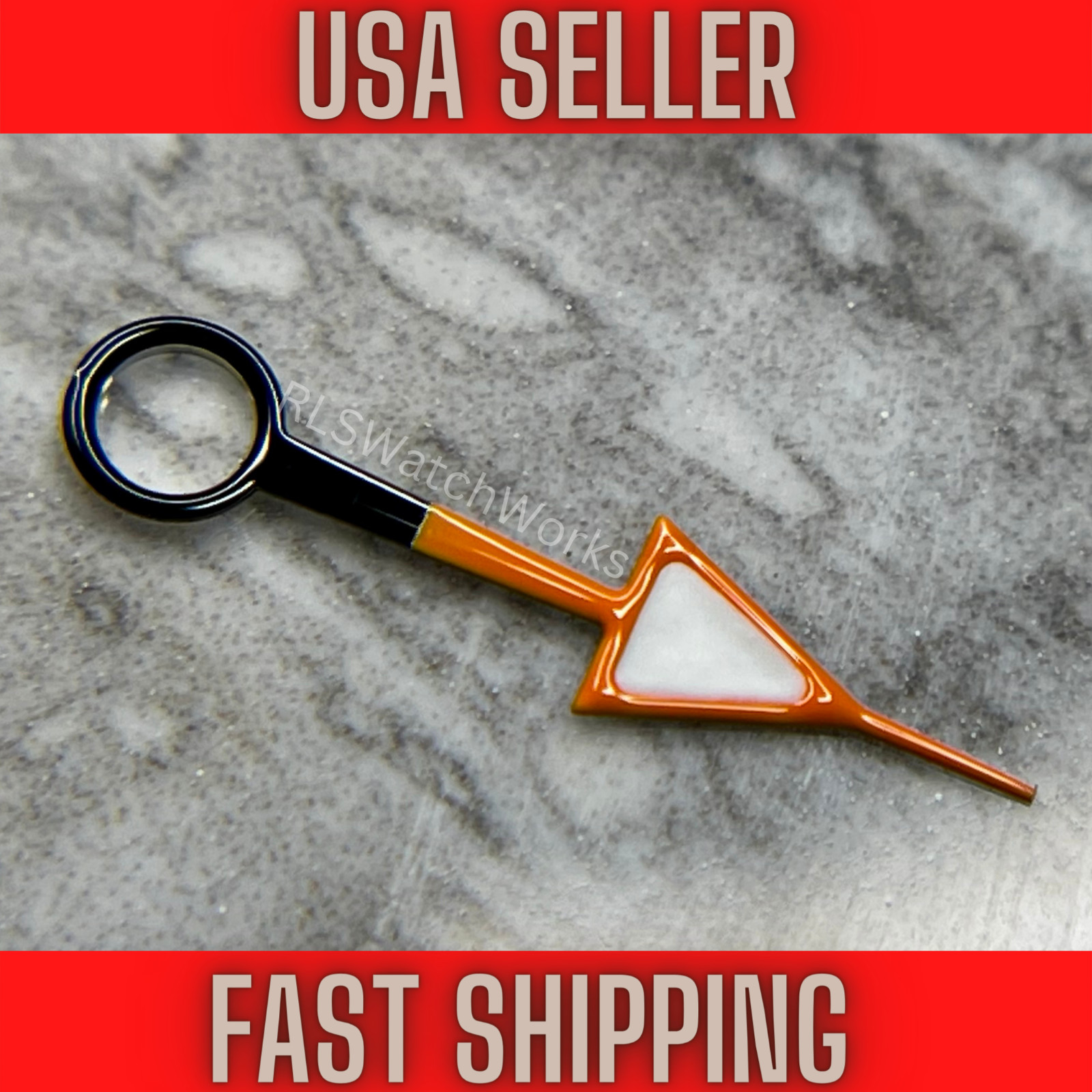 Black/Orange GMT Hand Fits Seiko NH34, 4R34, SSK, Green luminous — USA SELLER