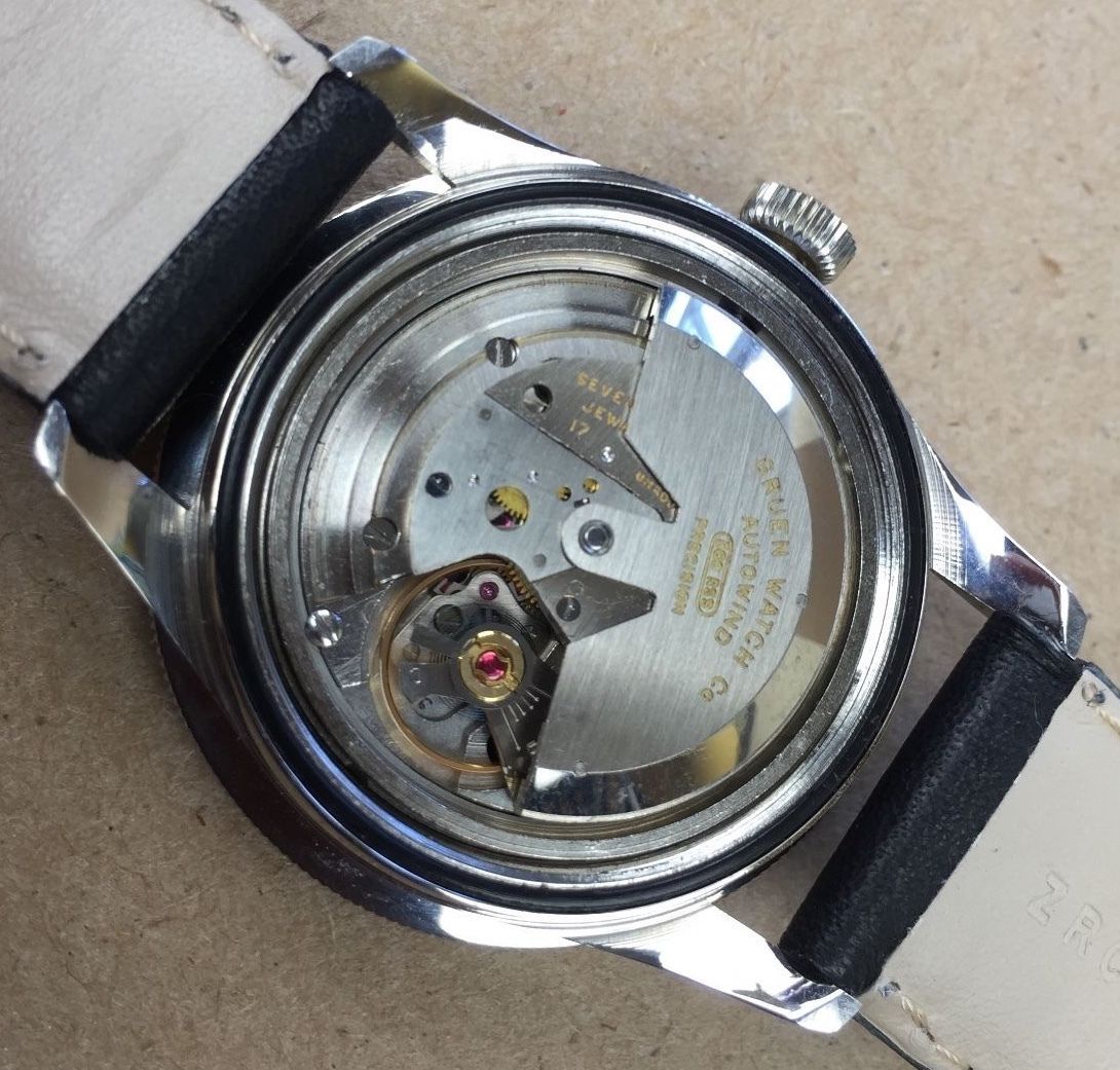 LAST ONES! Gruen Ocean Chief vintage divers watch 560rss movement holding ring