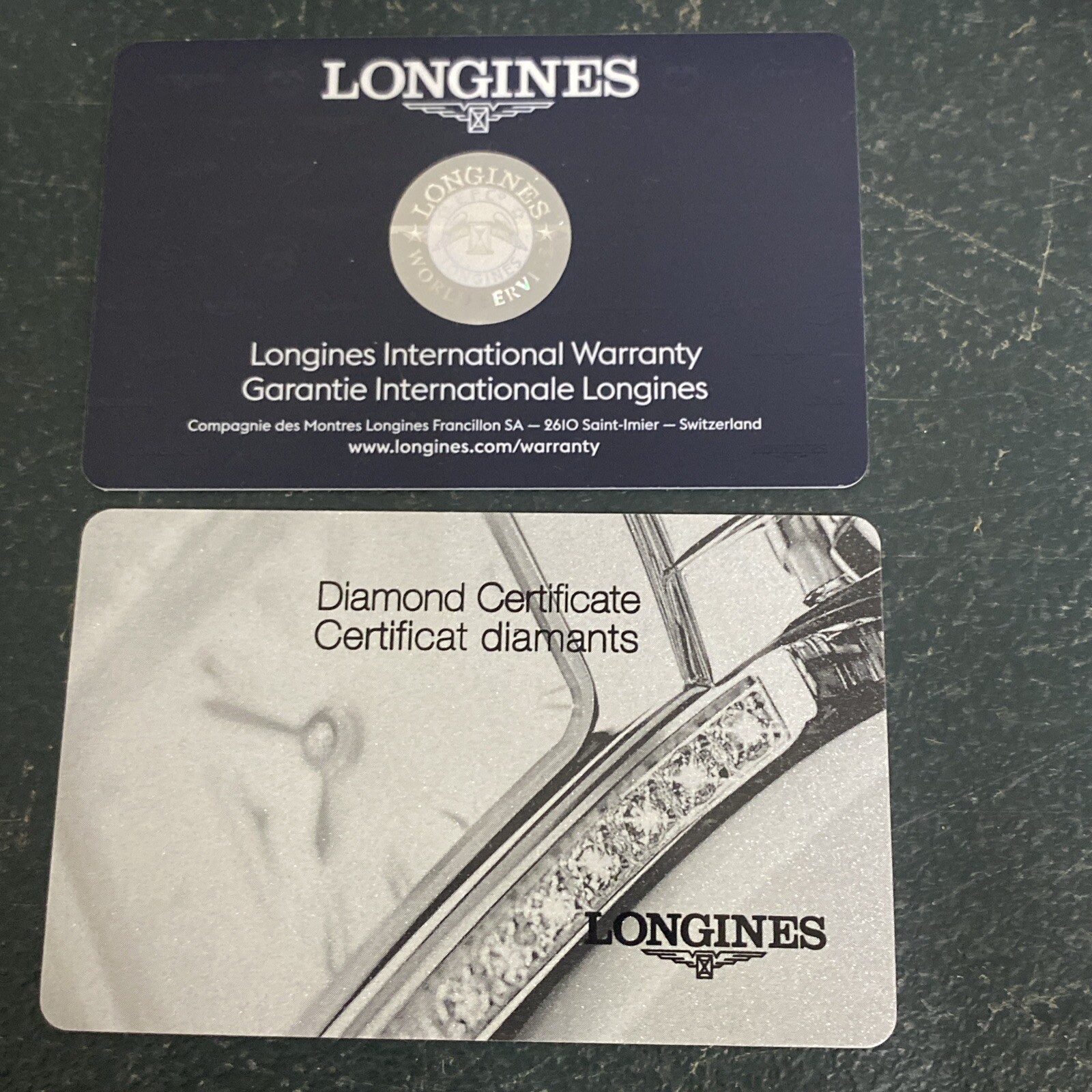 No watch, Empty box, Original Longines Diamond Watch Box, Manual Cards Serv Tag