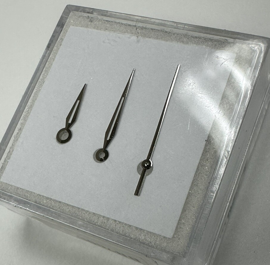 Replacement S/S Set Of Hands To Fit Rolex 6105, 6155 Bubble Back Watch Cal. A296