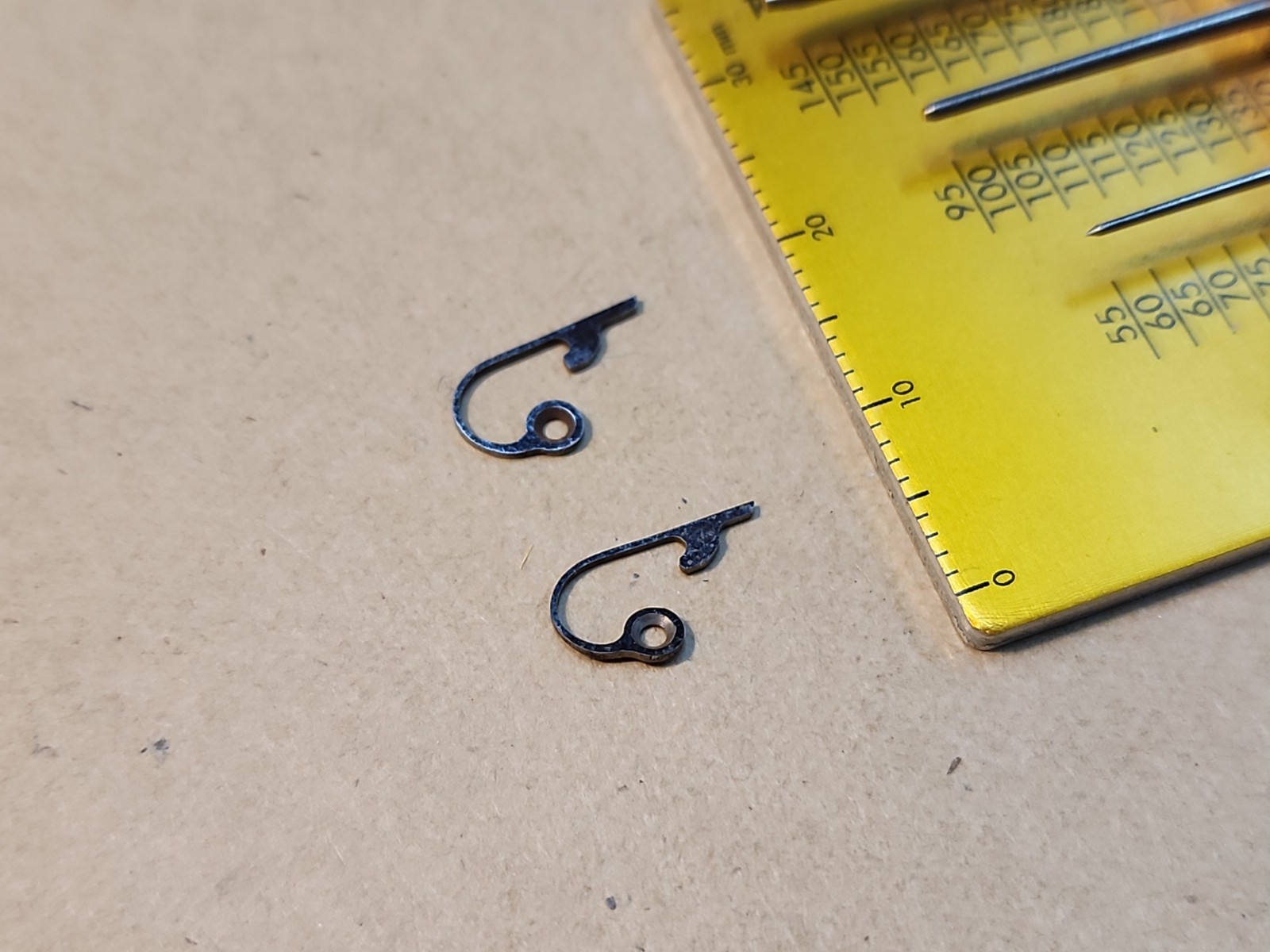 2 NOS Hamilton 16s Pocket Watch Lever Set Shipper Spring P/N 416-Fits Most 16s