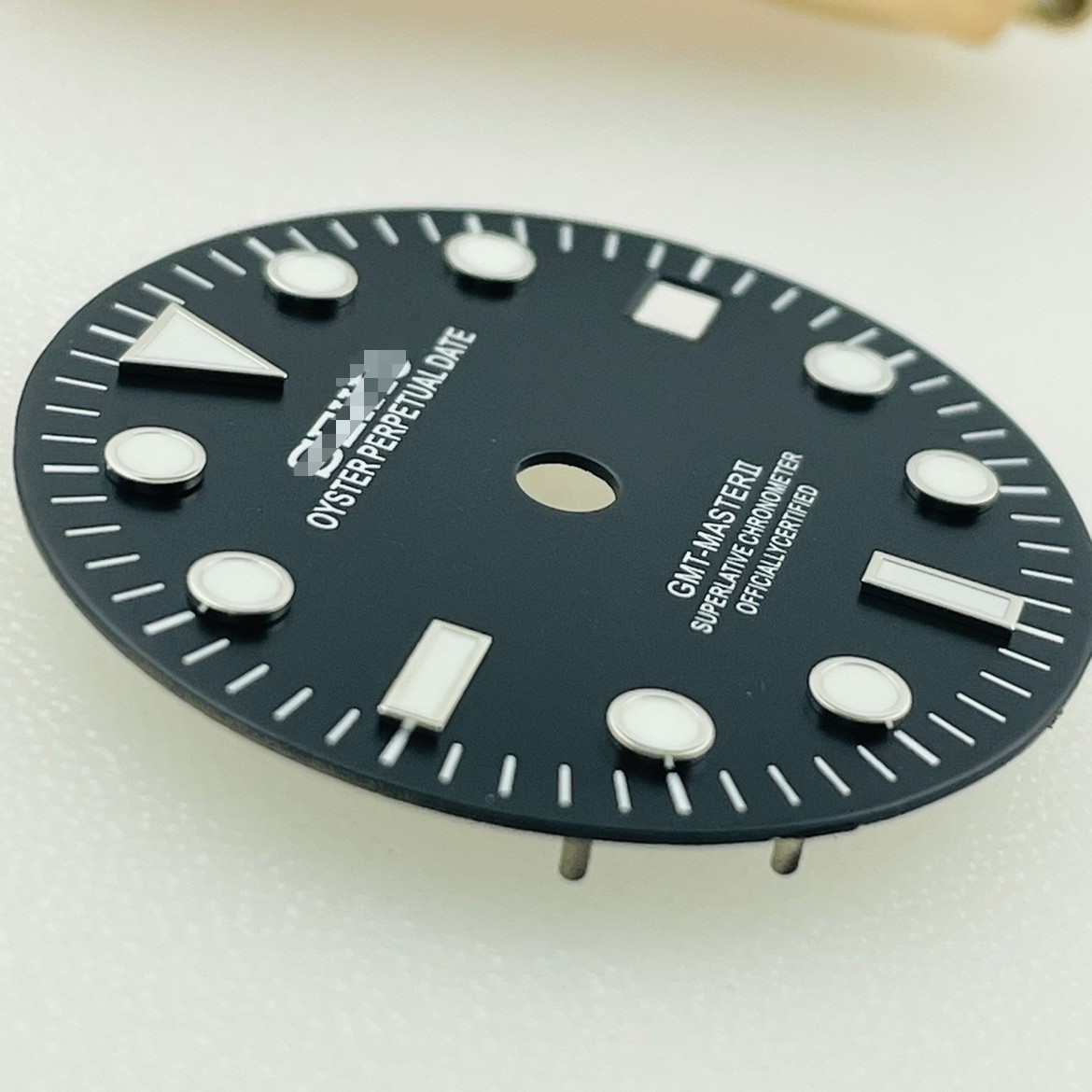 New 28.5MM Green Luminous Watch Dial Plate for Nh34 GTM Diving Watch Movement