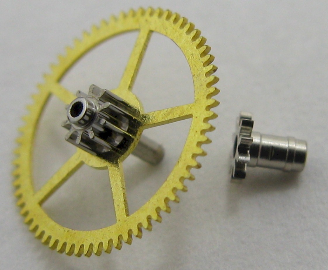 Felsa F 1560 watch parts center wheel #200 + cannon pinion h= 1.94 mm