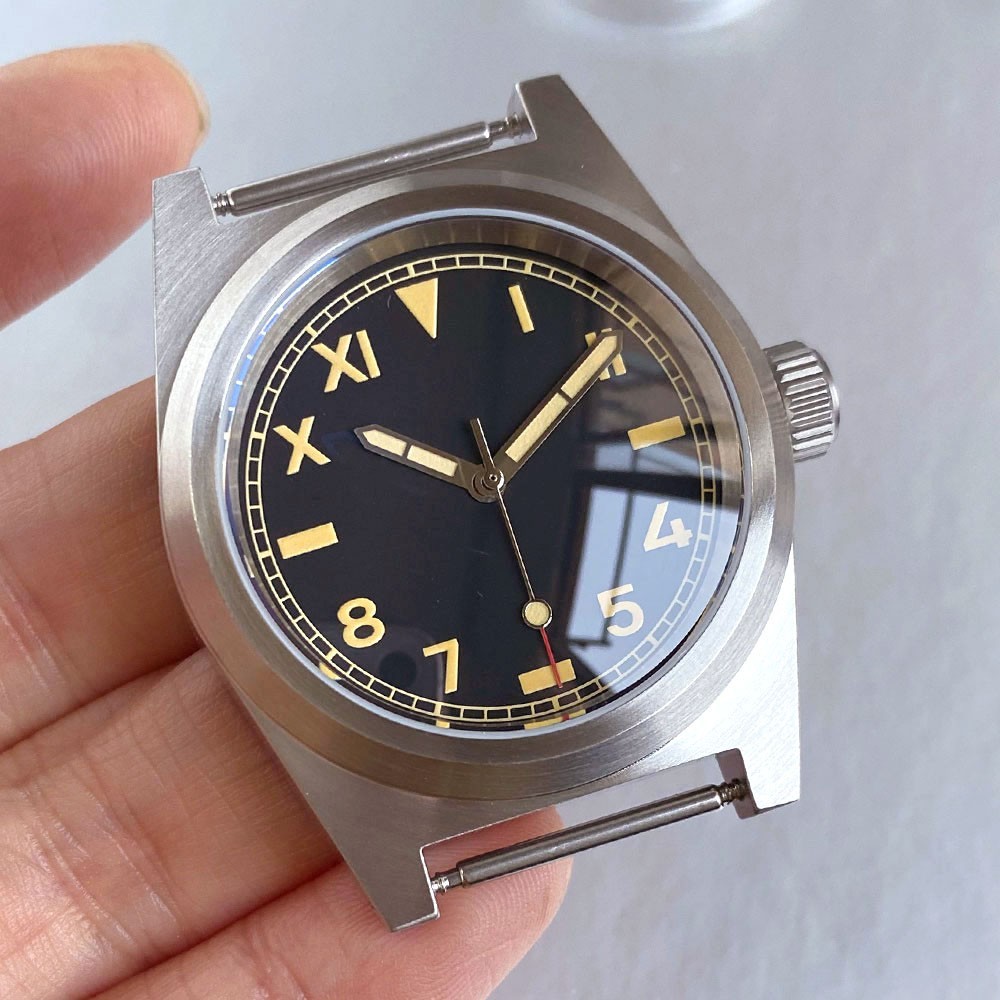 New 20ATM 38mm AR Sapphire Glass Watch Case 29mm California Dia For NH35 ETA2824