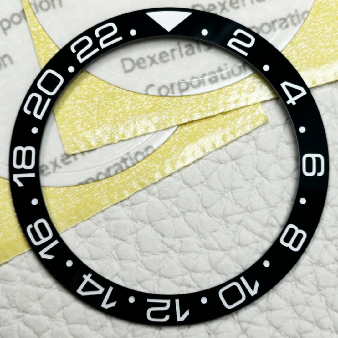 38mm Ceramic Black 24H watch Case Bezel Ring Insert Fits NH34 NH35 Mod Sloped US